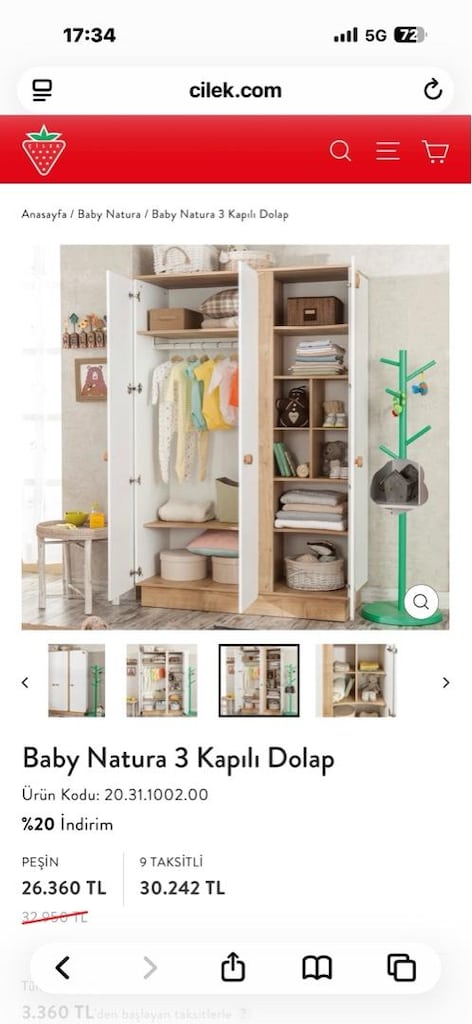 çilek dolap/ikea gardrop - 6