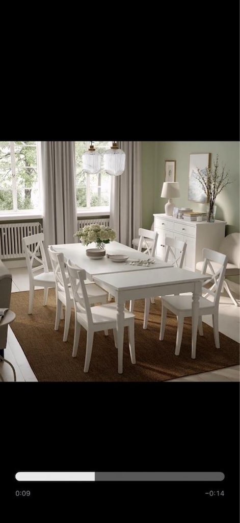 ROSENTORP yemek masası ve 6 adet sandalye