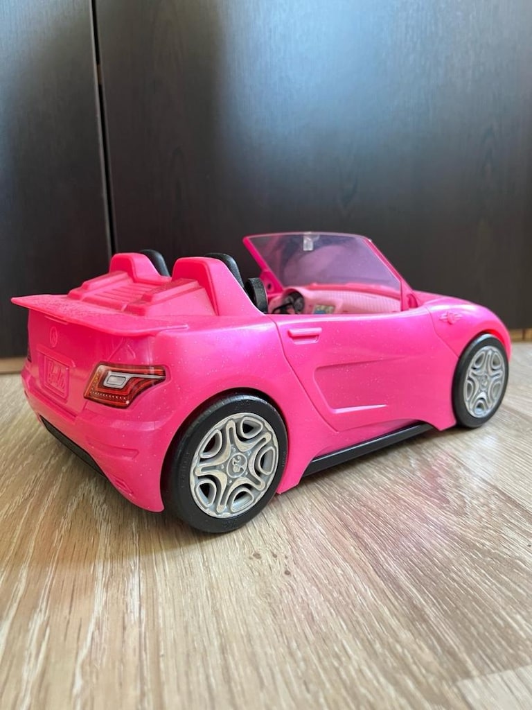 Barbie üstü açık pembe araba - 6