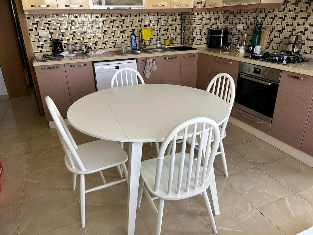 MDF Katlanır Mutfak Masası ve 4 Adet Sandalye Takımı - 2