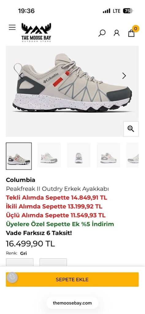 COLUMBİA PEAKFREAK OUTDOOR AYAKKABI-AZ KULLANILMIŞ 45 numara
