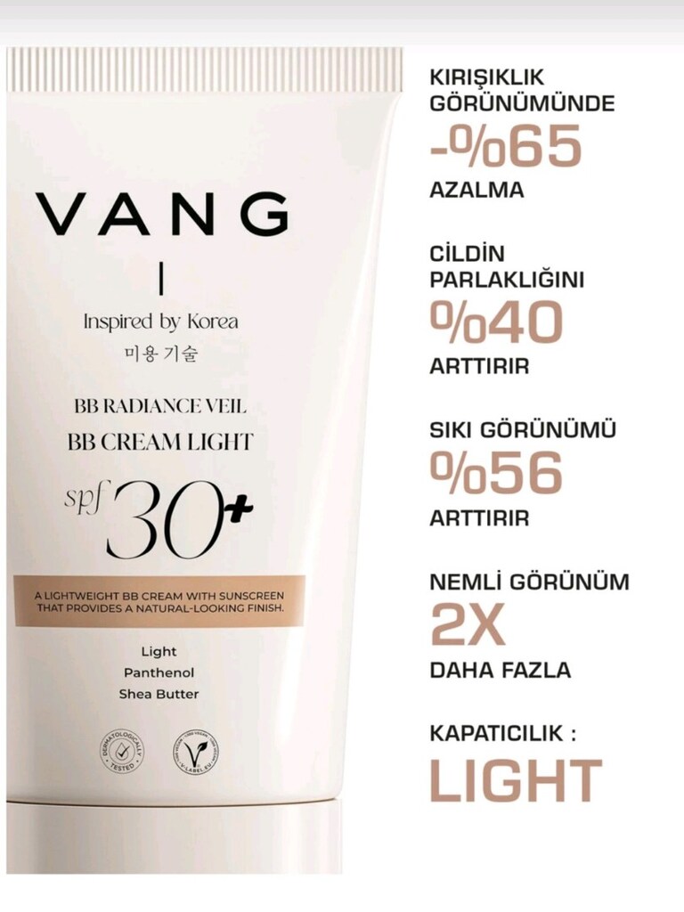 VANG Cilt Bakım Etkili 30+ Spf Yeni Nesil BB Krem light 40 ml - 2