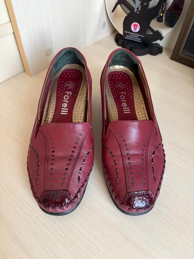 bordo loafer ayakkabı