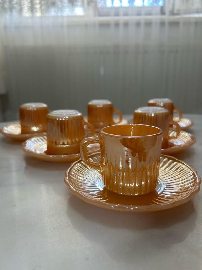 Vintage Sarı Fincan - 4