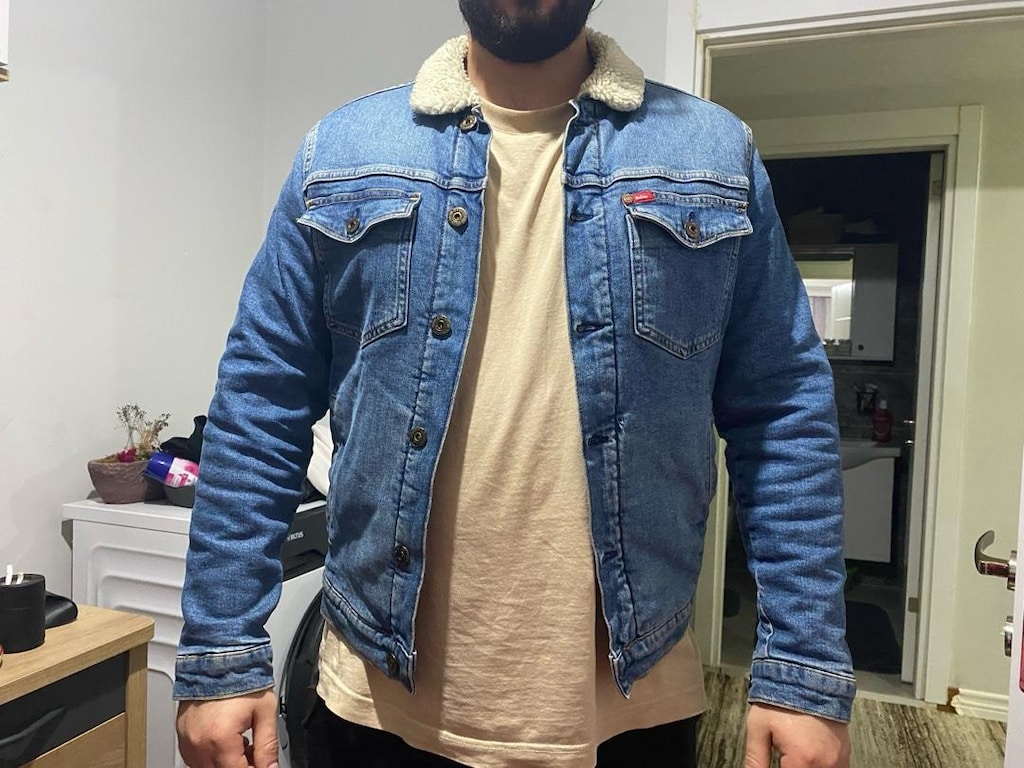 Lee cooper içi kürklü kot mont - 6