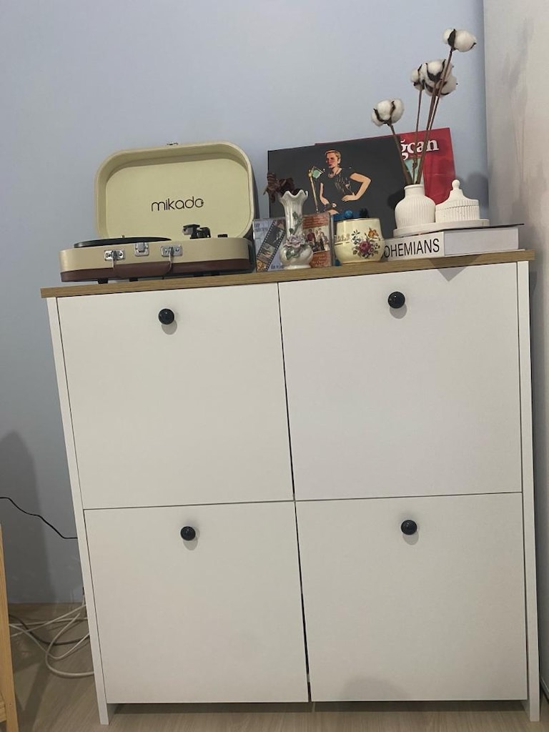 Beyaz Cube Ayakkabılık ve 2 kapılı 2 çekmeceli Elbise dolabı - 2