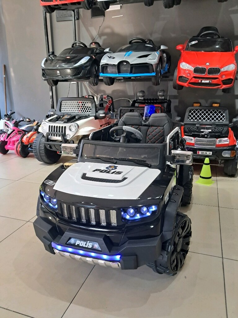 12v dev polis jip akülü araba - 2
