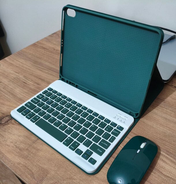 iPad uyumlu klavye mouslu kılıf seti