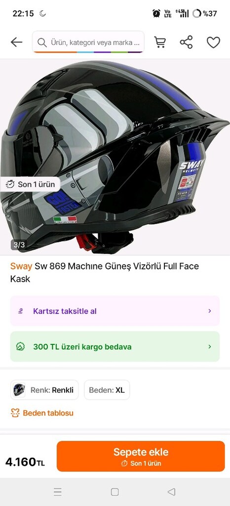 sway marka kask temiz az kullanıldı - 8