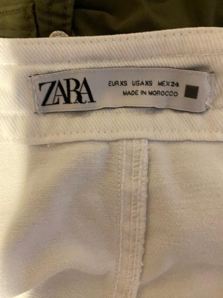 Beyaz Denim Tulum Şort (Zara) - 4