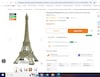 Gerçekten Paris'ten geldi Minyatür Metal Eyfel Kulesi Dekoratif Biblo - 2