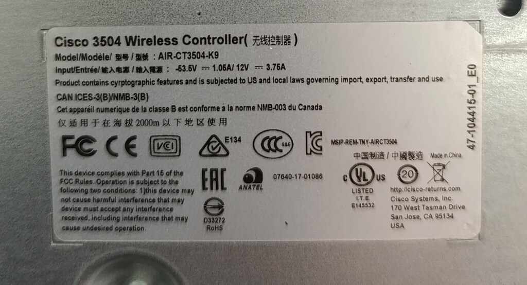 Cisco 3504 Wireless LAN Controller (AIR-CT3504-K9) - Temiz - 3