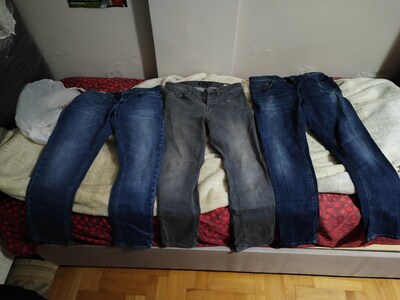 3 ADET ORJİNAL DAR KESİM MAVİ JEANS PANTOLON