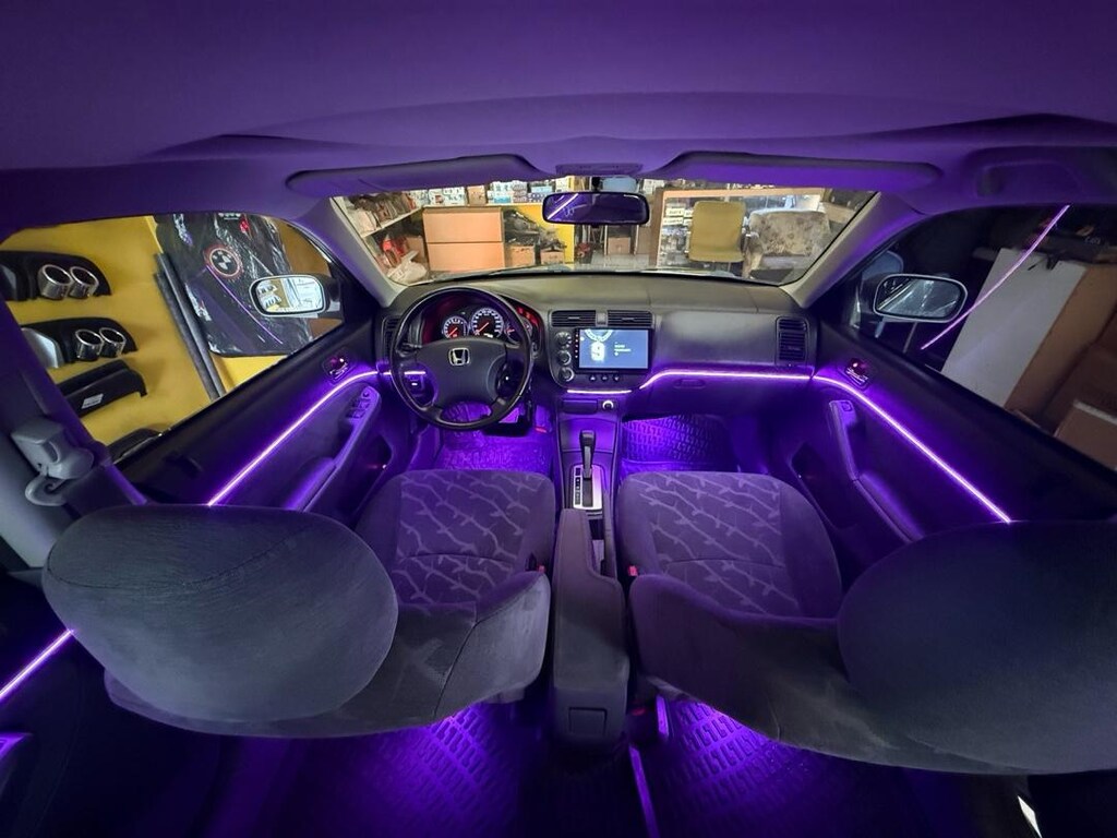 civic V TEC iç ambiyans 64 renk rgb animasyonlu - 5