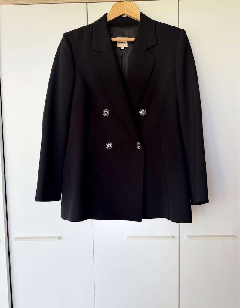 AKER Siyah Kruvaze Blazer Ceket Sıfır Ürün - 4
