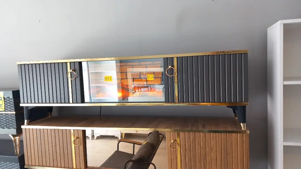 ŞÖMİNELİ TV ÜNİTESİ 160 CM - 2
