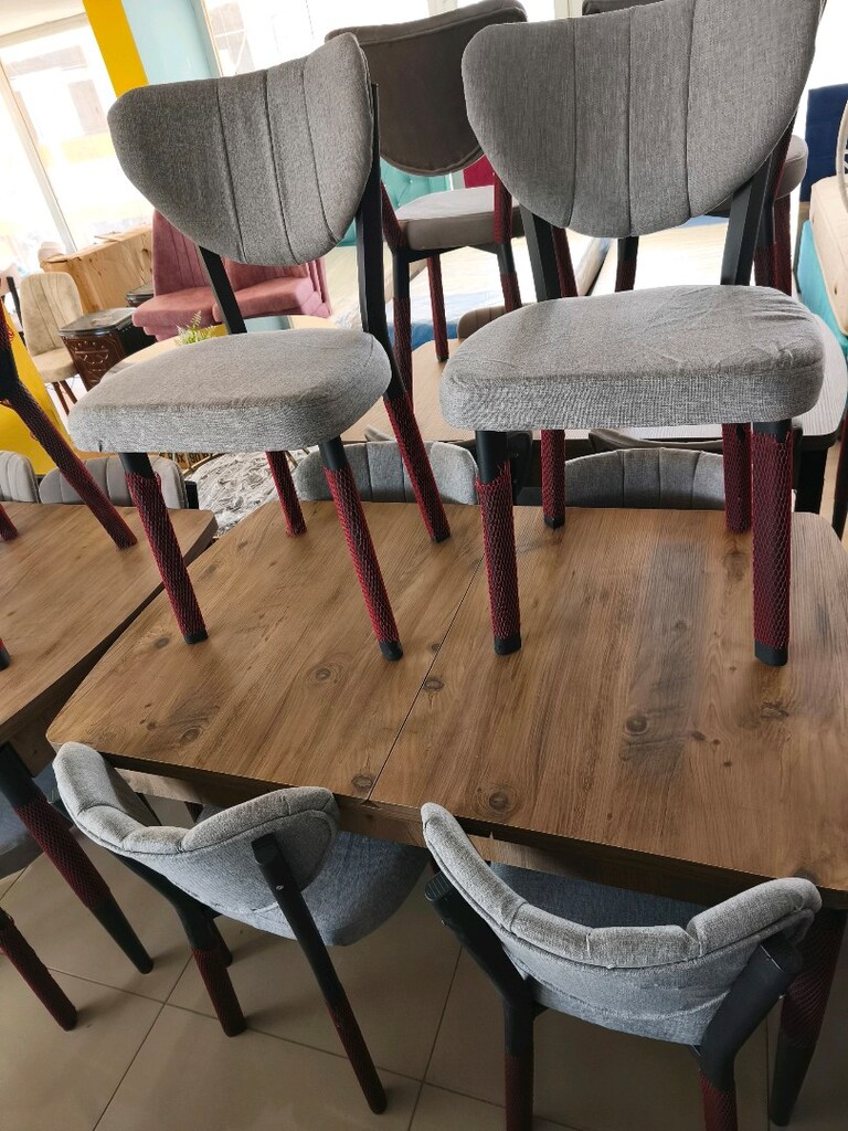 4 kişilik lüks yemek masası 6 kişilik lüks yemek masası takımı - 10