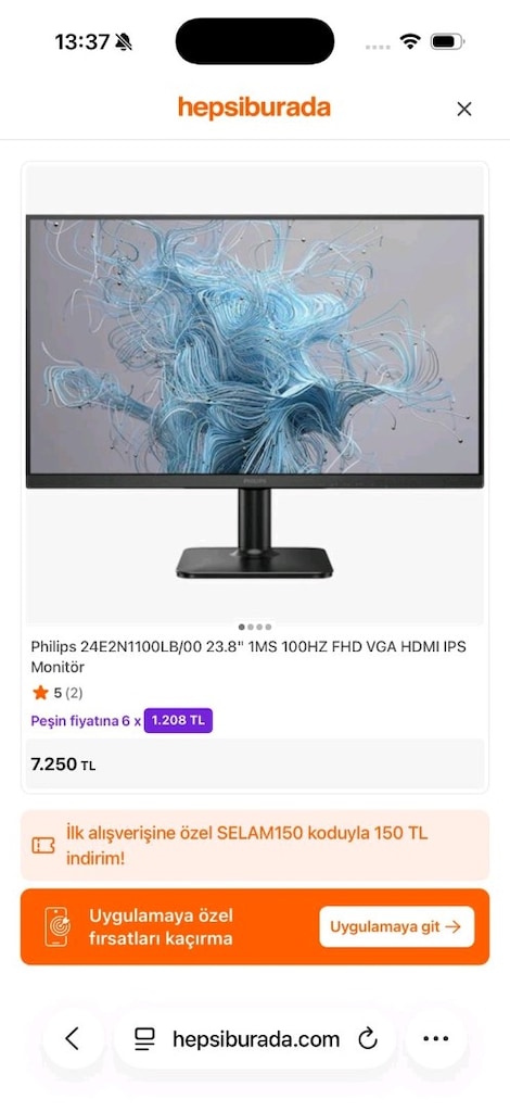 philips 24 inç 1 aylik monitor 40 adet var - 3
