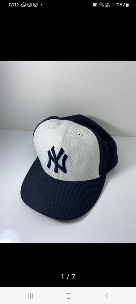 New Era şapka siyah beyaz New York orijinal 8 orjinal 63.5 cm