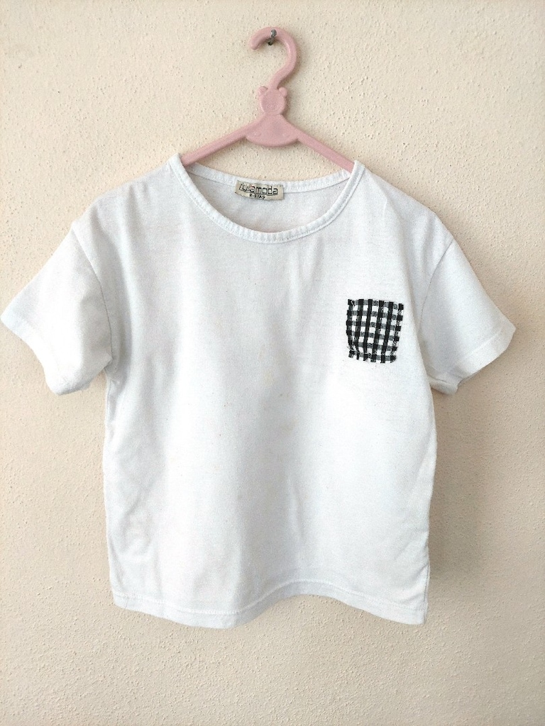 Fullamoda kızçocuk pötikare cep tshirt