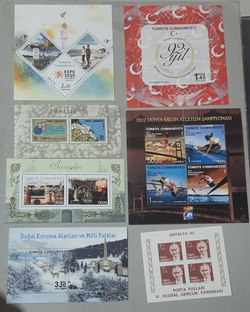 TÜRKİYE BLOK PULLAR 31 ADET MNH KULLANILMAMIŞ PUL KOLKSİYONU - 3