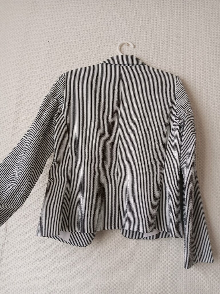 Çizgili blazer ceket - 4
