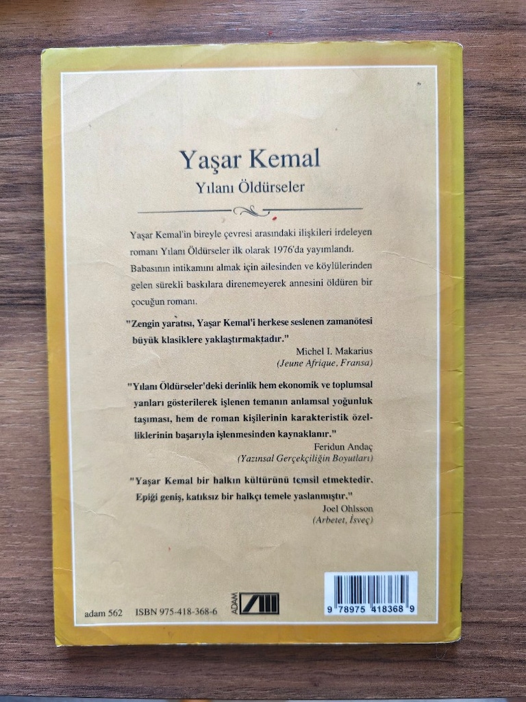 Yılanı Öldürseler - Yaşar Kemal - 2