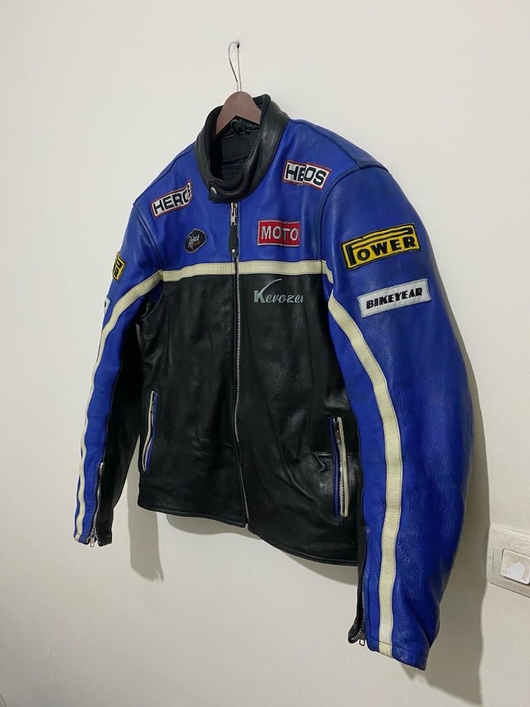 Kerozen Hakiki Deri Vintage Motosiklet Ceketi (L) - 11