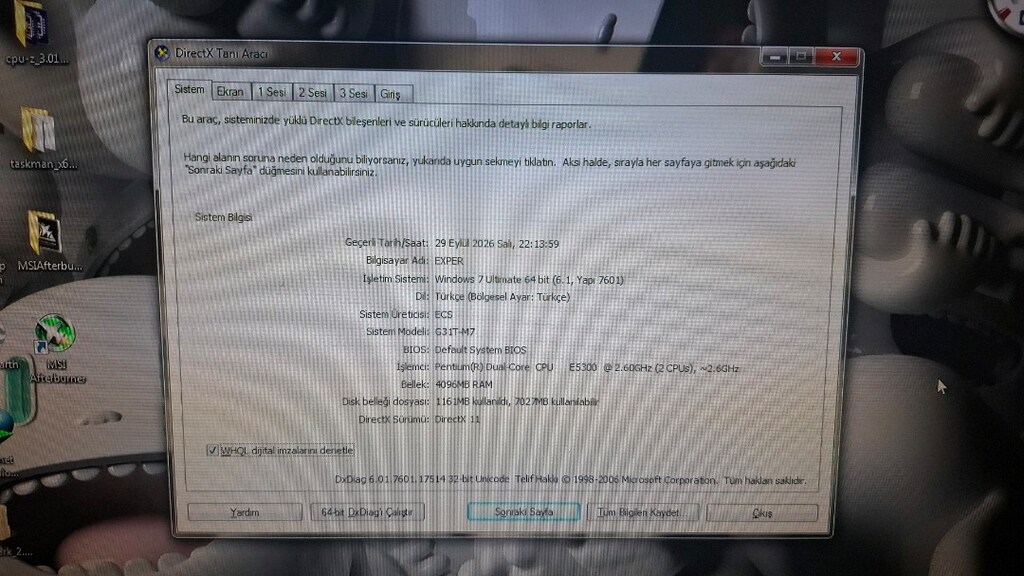 Masaüstü Ofis Bilgisayarı E5300 + 4GB RAM - 4