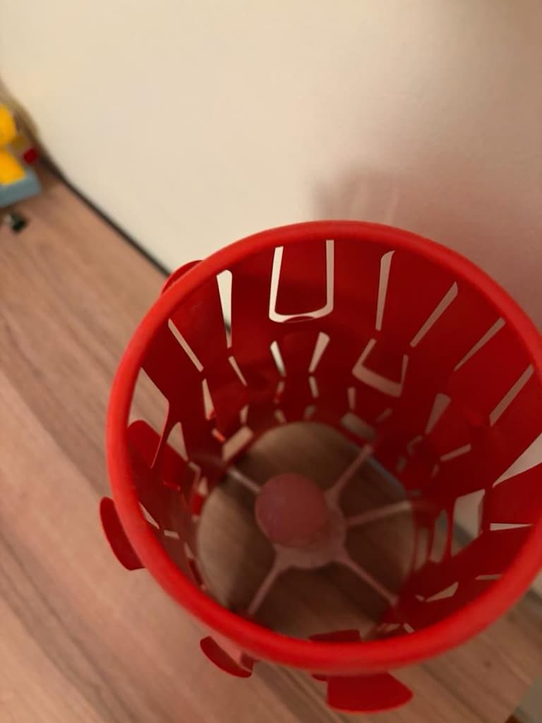 IKEA Kajuta Metal Masa Lambası / Abajur - Kırmızı (Vintage) - 3