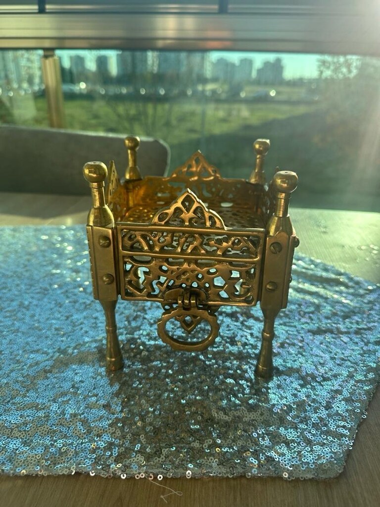 Antika Konak Bronz Kahve Mangalı - 3