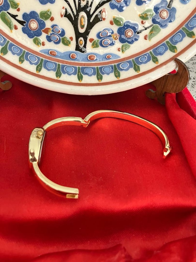 Cartier beyaz Kadranlı Gold Kelepçe Kadın Saat - 7