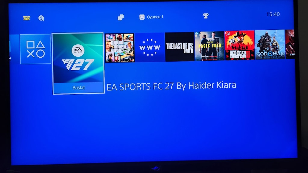 PS4 Slim 1 TB GOLD Edition, FC 27+15 Oyun, 2 Orijinal Gold Kollu - 4