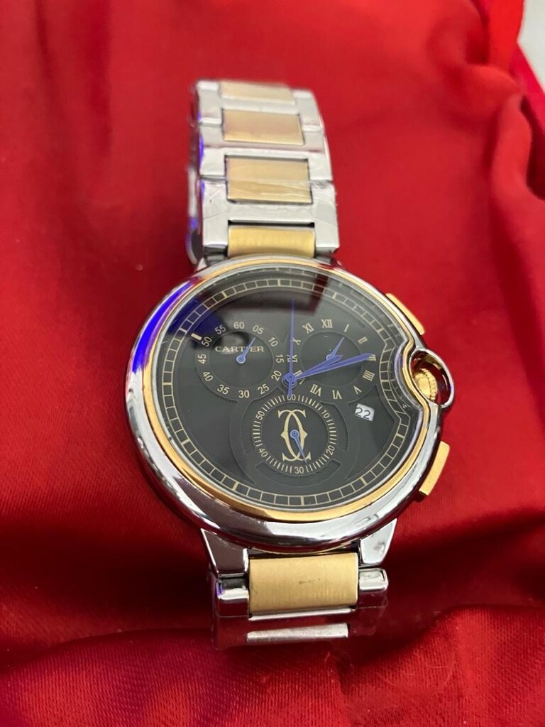 Cartier Ballon Bleu Chronograph Çift Tonlu erkek kol saati.. - 4