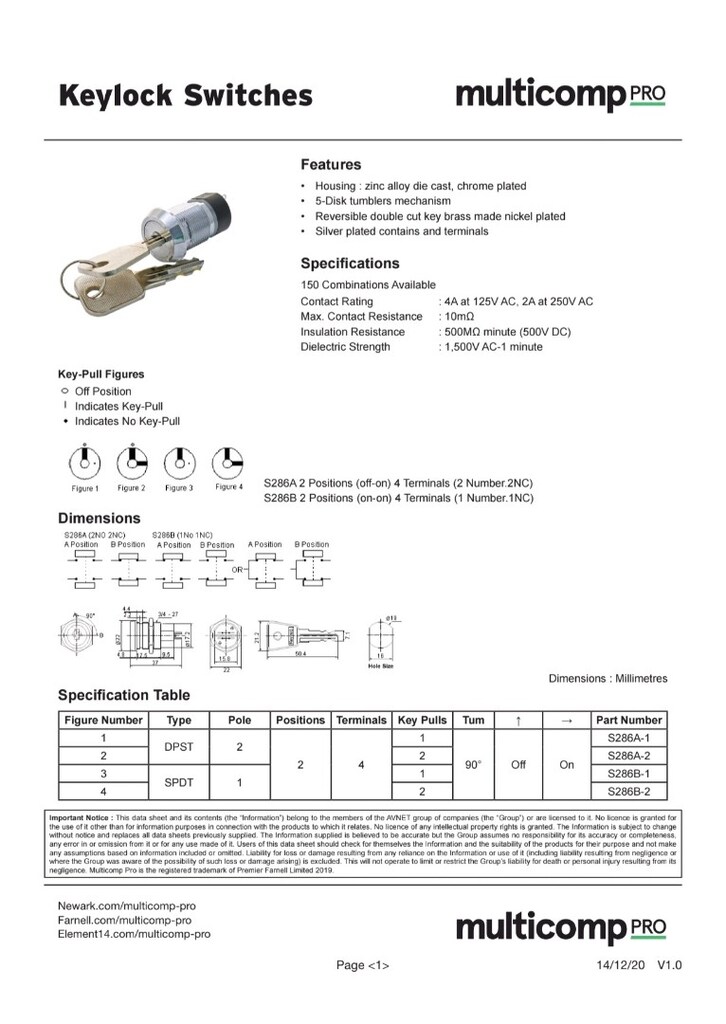 Multicom Pro S286A-2 Elektronik ON/OFF Kilit Anahtarı - 5