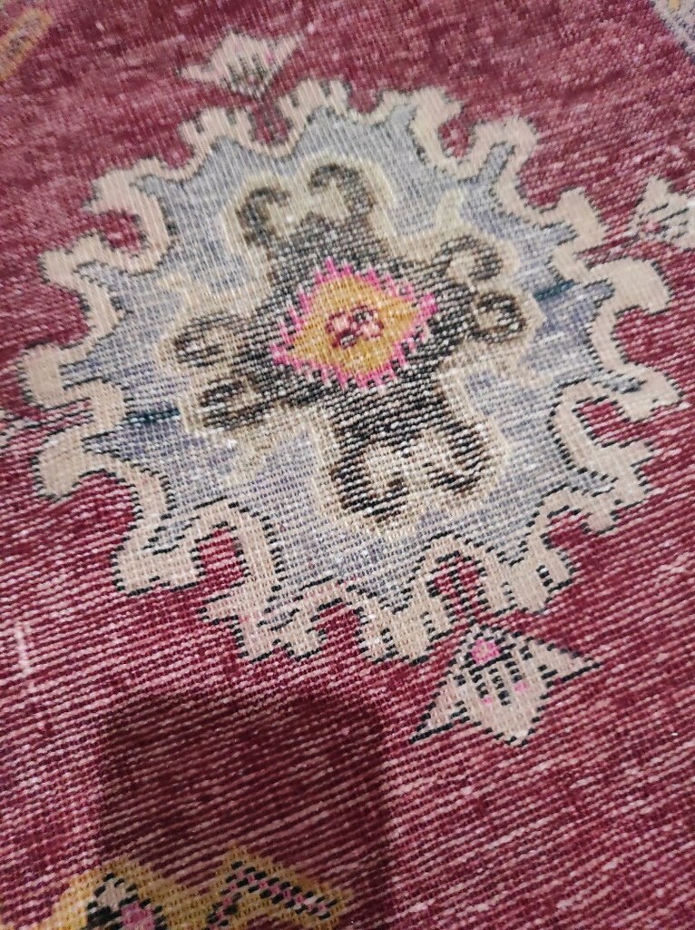 vintage elde dokuma küçük halı - 2