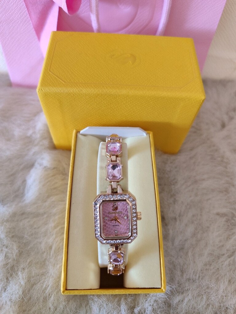 Swarovski Taşlı Gold Saat - 3