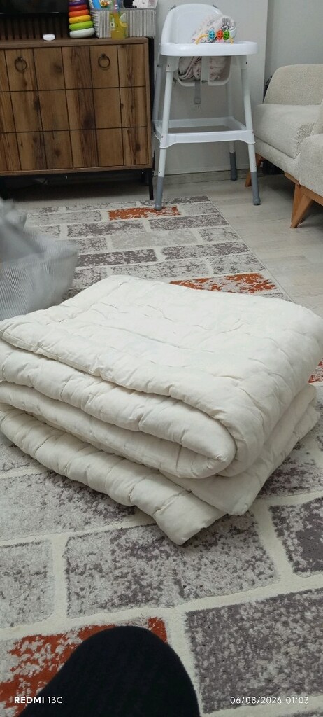 hiç kullanılmamış ince yün yorgan - 3