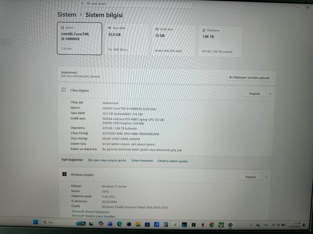 Amerika’dan İthal. ASUS ROG Strix G18 G814JZR - 6