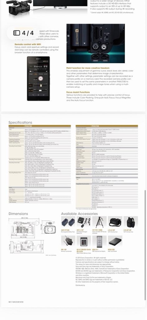 Sony PXW-Z100 4K Profesyonel Kamera - 7