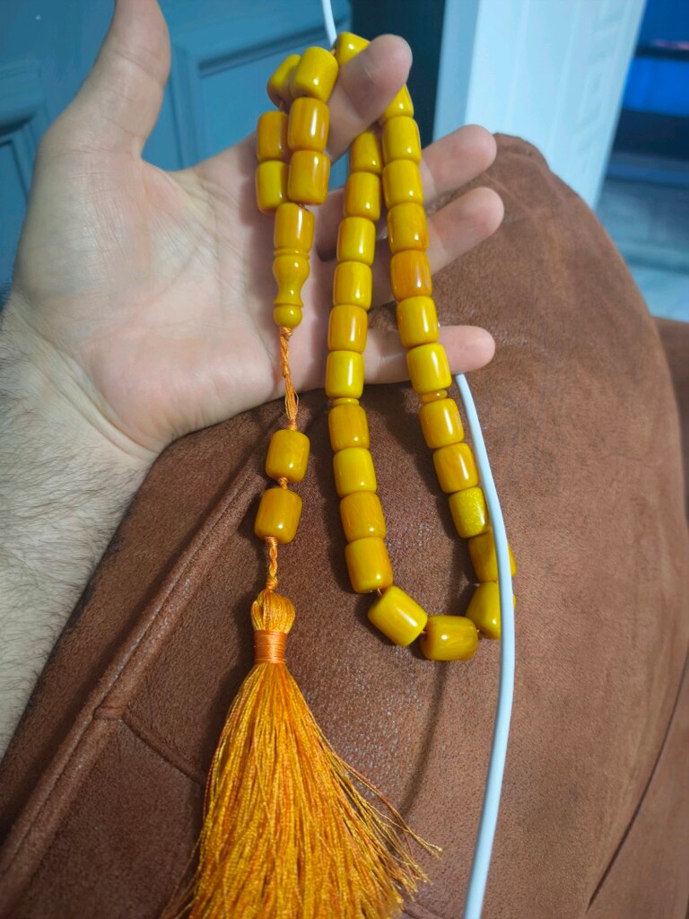 evladiyelik sıkma kehribar tesbih - 3