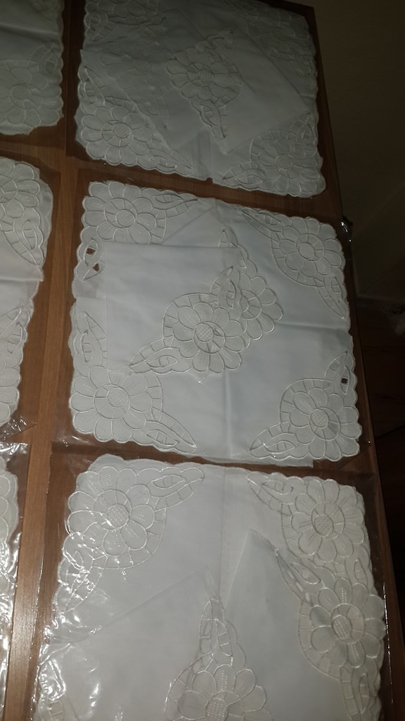 6lı 28x28cm örtü takımları ambalajlı Sıfır - 5