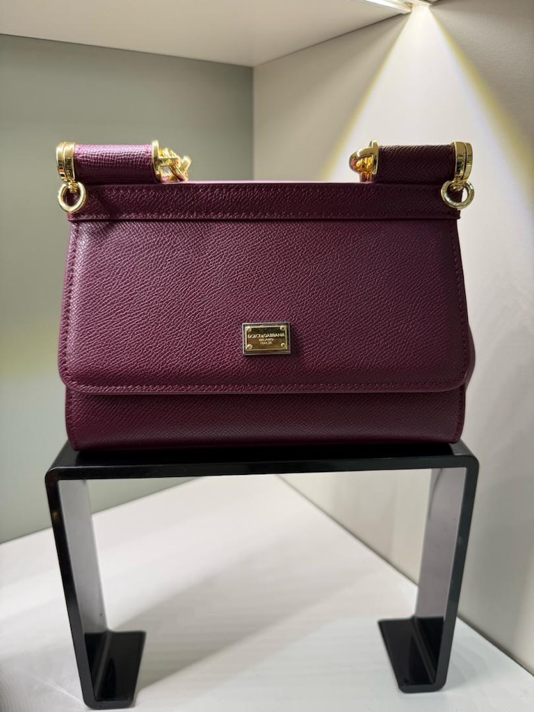 D&G Sicily Lüks Bordo El ve Omuz Çantası - 3