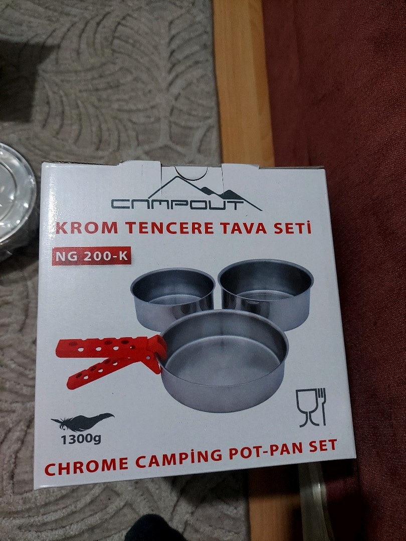 Kamp Krom Tencere Ve Tava Pişirme Seti - 3