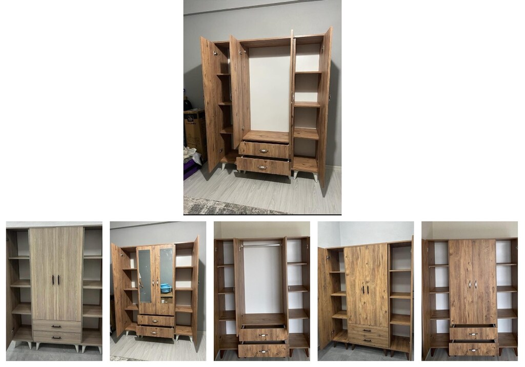 4 kapaklı elbise dolabı qoqofcmdup - 6