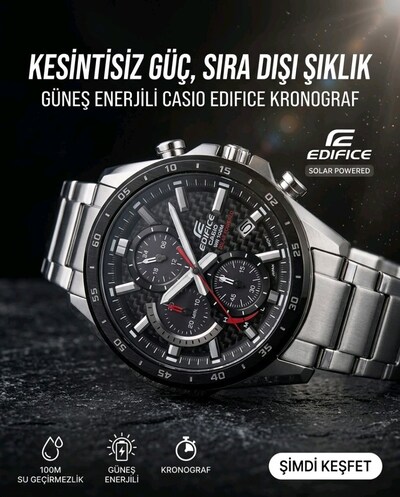 Casio Edifice EQS-900DB-1AVUDF Güneş Enerjili (Solar) Erkek Kol Saati