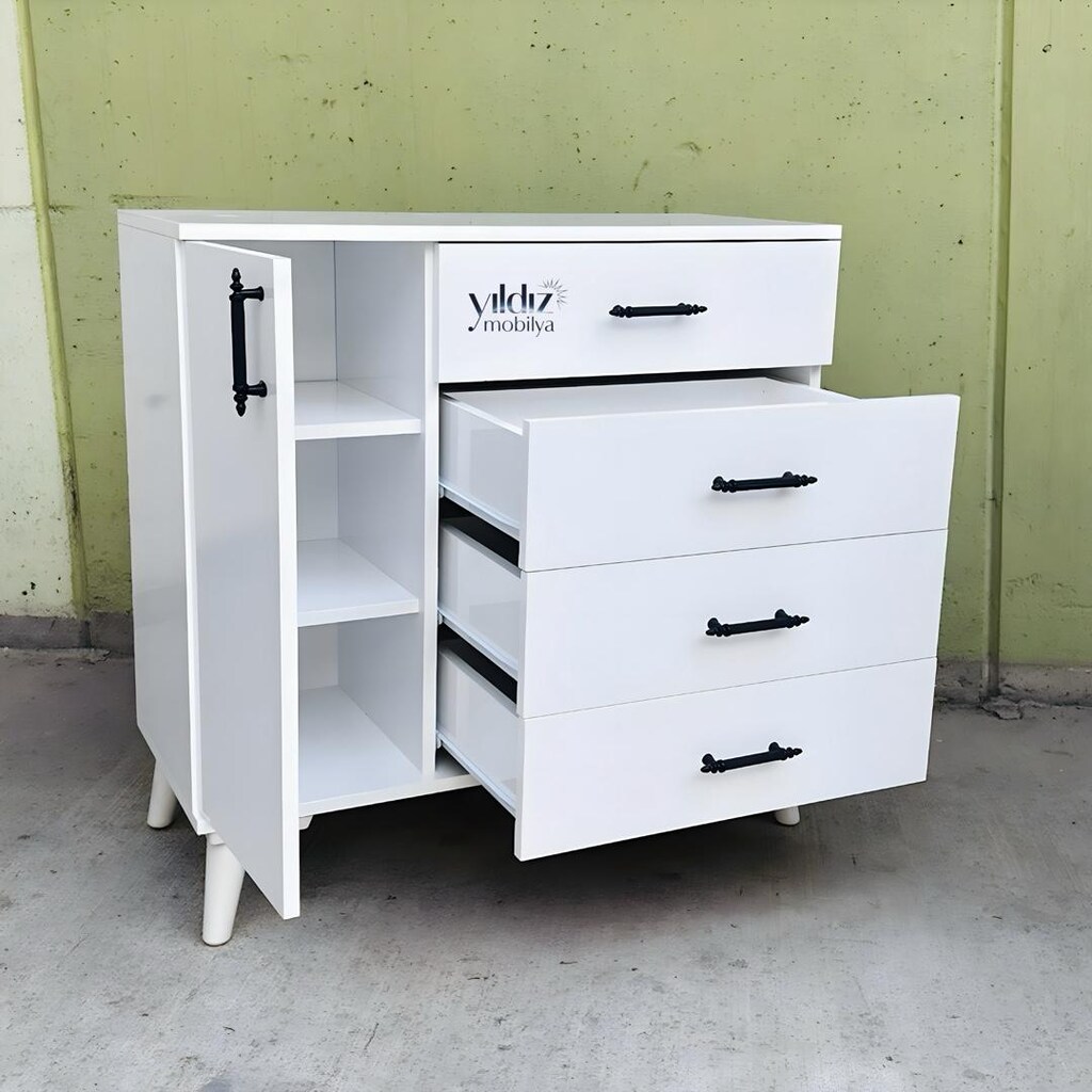 şifonyer Çok amaçlı dolap mdf dolap bebek dolabı Tv sehpası konsol - 3