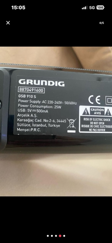 GRUNDİG (GSB 910 S)BLACK BLUETOOTH SAUNDBAR - 7