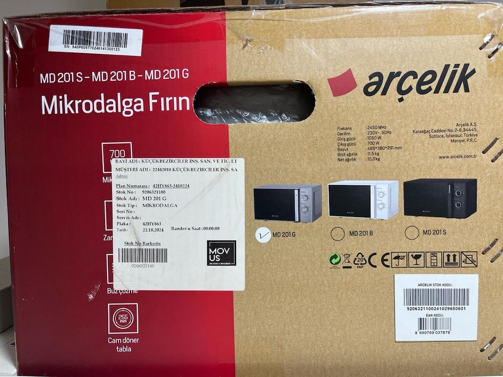 Arçelik Mikrodalga fırın MD201G - 2
