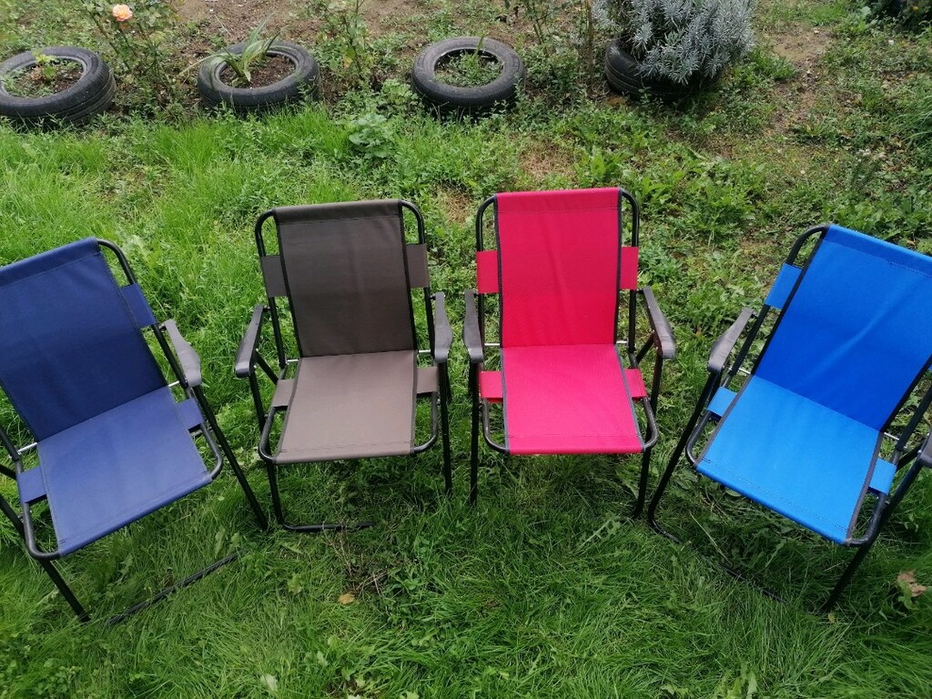 Katlanır kamp sandalyesi farklı renklerde tanesi - 4